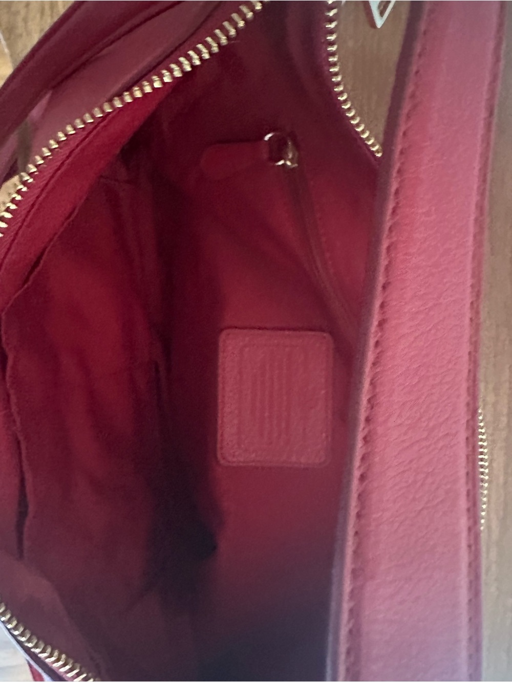 Coach Celeste bag red pebble leather NWT - Picture 4 of 10